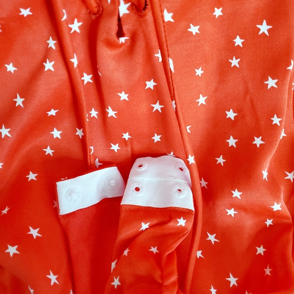 Red Bodysuit By Zara Adjustable Satin Star Corset - Picture 6 of 10